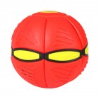 Magic  Flying  Saucer  Ball Deformation Ball Led Light Music Elastic Vent Ball Gift For Kids Red