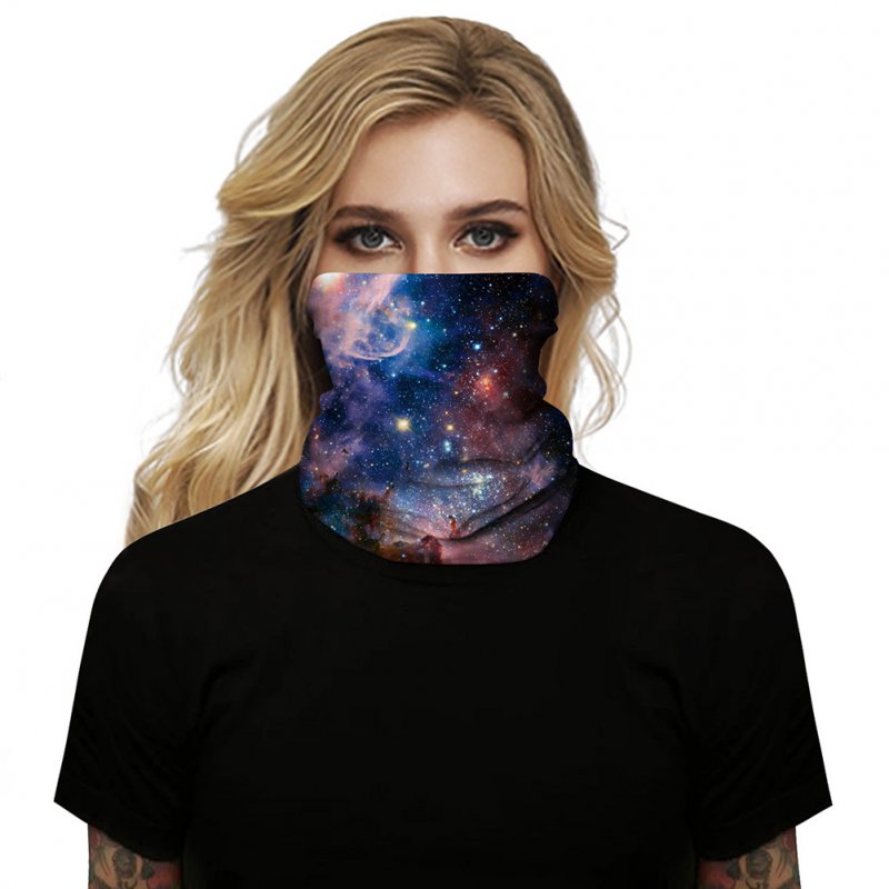Magic Headband Scarf Face Mask Starry Sky 3D Digital Print Outdoor Insect-proof Holiday Turban BXHA018_One size