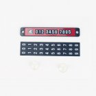 Magnet Car Temporary Phone Parking  Card Luminous Number Plate Car Parking Card red