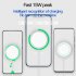 Magnetic 15w Wireless Charger Phone Holder Fast Charger Dock Pd Plug Wireless Charge white