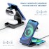 Magnetic 3 in 1 Wireless Charger Vertical Stand Compatible For Iwatch Airpods Iphone13 White