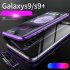 Magnetic Adsorption Metal Tempered Glass Case for Samsung Galaxy S9 S8  Plus Cover    Silver