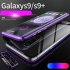 Magnetic Adsorption Metal Tempered Glass Case for Samsung Galaxy S9 S8  Plus Cover    Silver