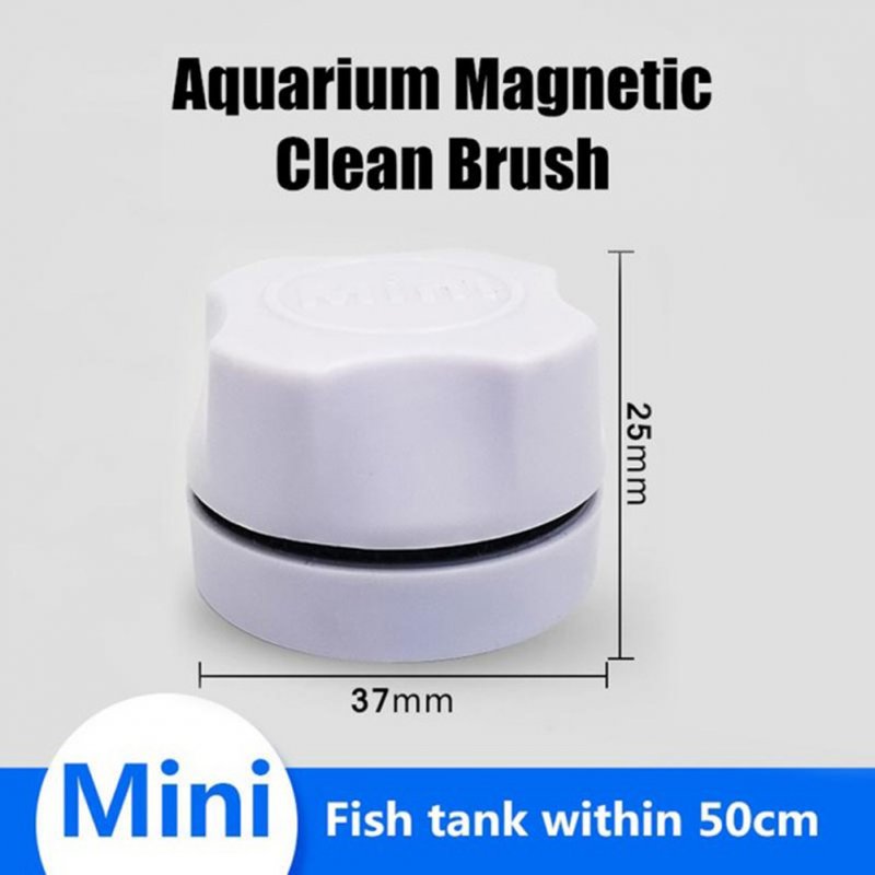 Magnetic Brush Glass Cleaning Window Algae Scraper for Aquarium Fish Bowl  white