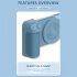 Magnetic Camera Handle Camera Bracket Smart Bluetooth Selfie Desktop Wireless Charging Stand Navy blue Upgrade