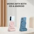 Magnetic Camera Handle Mobile Phone Shelf Selfie Magnetic Suction Wireless Charging Bracket Desktop Charger Pink Wireless Charging