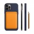 Magnetic Card Holder Case Compatible For Magsafe Iphone 13 11 12 Pro Max Mini Leather Wallet Cover Pocket black
