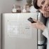 Magnetic Clear Acrylic Calendar For Fridge Includes 6 Colorful Highlight Markers Planning Boards Fridge Magnet Sticker as shown in the picture