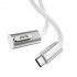 Magnetic Data Cable Type c Charging Converter Pd Adapter Cable Compatible For Ios Magsafe Laptop silver   white 2nd generation T head