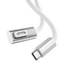 Magnetic Data Cable Type-c Charging Converter Pd Adapter Cable Compatible For Ios Magsafe Laptop silver + white 1st generation L head