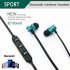 Magnetic Earphone Bluetooth Wireless Headset In ear Noise Reduction Hanging Neck Sports Headphone Xt11 silver