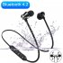 Magnetic Earphone Bluetooth Wireless Headset In ear Noise Reduction Hanging Neck Sports Headphone Xt11 gold