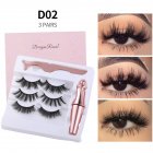 Magnetic Eyelash   Liquid Eyeliner set Magnetic False Eyelashes Tweezer Set Eyelash Extension Tools D02