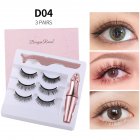 Magnetic Eyelash   Liquid Eyeliner set Magnetic False Eyelashes Tweezer Set Eyelash Extension Tools D04