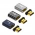 Magnetic HDTV Adapter HDTV To HDTV 19 Pins 8K 60Hz 48Gbps Convertor For Tablet Laptop TV Monitor Computer Projectors silver