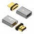 Magnetic HDTV Adapter HDTV To HDTV 19 Pins 8K 60Hz 48Gbps Convertor For Tablet Laptop TV Monitor Computer Projectors silver