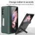 Magnetic Hinge Phone  Cover Holder Case Ultra thin Folding Bracket Stand W22 Creative Protective Case Compatible For Zfold3 Green