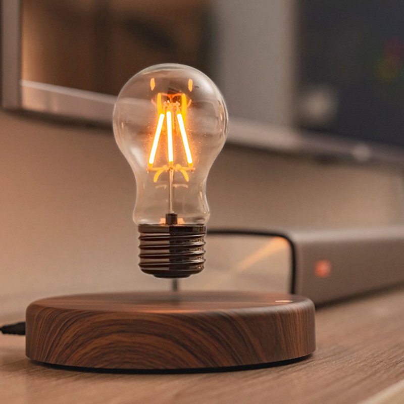 Magnetic Led Light Levitating Lamp With Touch Switch 60 Lumen LED Bulb 360 Degree Automatic Rotation Night Light For Living Room Study Bedroom Office EU plug