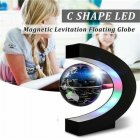 Magnetic Levitation Globe With Colored LED Lights C Shaped Floating Globe Earth Planet Ball For Gift Home Office Desk Decoration EU plug