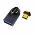 Magnetic OTG USB Type C Adapter Usb3 0 Female to Type c Male Connector 10gbps Fast Charging Black Middle Elbow