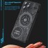 Magnetic Phone Cooler Heat Dissipation Mobile Phone Case Drop resistant Cooling Shell Cover Compatible For Iphone Xmax 13 black cooling mobile phone case
