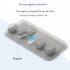 Magnetic Wire Organizer Desktop Cable Clip Protector Cable Row Plug Fixed Charging Line Holder Self adhesive grey