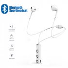 Magnetic Wireless Bluetooth Earphone Stereo Sports In Ear Hands-free Earbud XT13 Headset With Mic for Phone and Tablet white