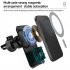 Magnetic Wireless Charger Car Mount 15W for Iphone 12 Portable Round black