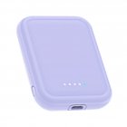 Magnetic Wireless Power Bank 5000mAh Battery Pack Magnetic Fast Charge Portable Charger Powerbank For Smart Phones Purple
