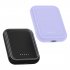 Magnetic Wireless Power Bank 5000mAh Battery Pack Magnetic Fast Charge Portable Charger Powerbank For Smart Phones Purple