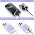 Magnetic Wireless Power Bank 5000mAh Battery Pack Magnetic Fast Charge Portable Charger Powerbank For Smart Phones Purple