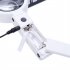 Magnifying Glass With Light 8led Magnifier Foldable Desktop Reading Ring Light For Jewelry Appraisal Repair White
