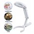 Magnifying Glass With Light 8led Magnifier Foldable Desktop Reading Ring Light For Jewelry Appraisal Repair White