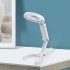 Magnifying Glass With Light 8led Magnifier Foldable Desktop Reading Ring Light For Jewelry Appraisal Repair White
