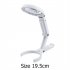 Magnifying Glass With Light 8led Magnifier Foldable Desktop Reading Ring Light For Jewelry Appraisal Repair White