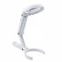 Magnifying Glass With Light 8led Magnifier Foldable Desktop Reading Ring Light For Jewelry Appraisal Repair White