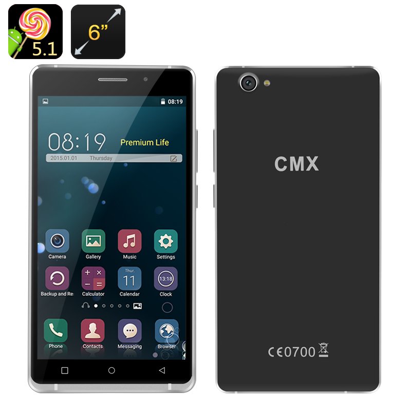 CMX Phablo 6 Inch Android Smartphone (Black)