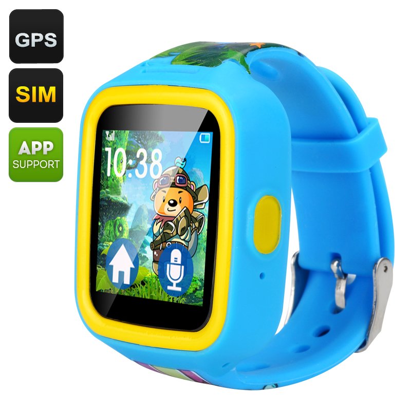 GPS Tracker Kids Watch Phone (Blue)