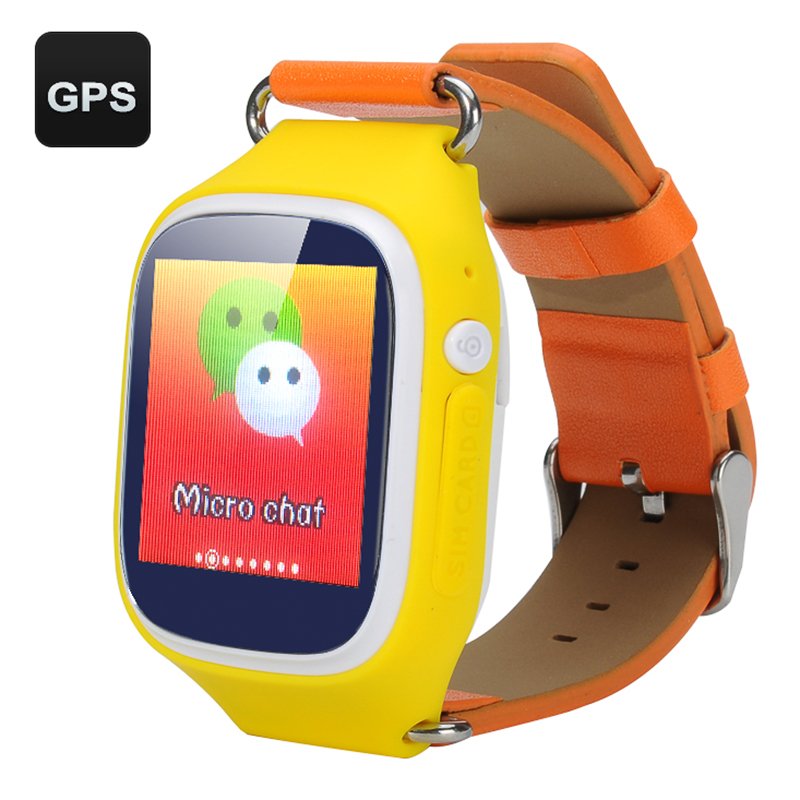 GPS Tracker Kids Phone Watch (Yellow)