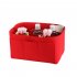 Make up Organizer Insert Bag for Handbag Travel Inner Purse Portable Cosmetic Bag red M 27 16 16cm