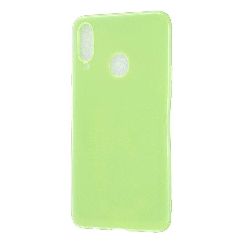 For Samsung A10S/A20S Cellphone Cover Soft TPU Phone Case Simple Profile Full Body Protection Anti-scratch Shell Fluorescent green