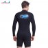 Male 3MM Neoprene Diving Suit SCR Thicken Coldproof Long Sleeve Top Front Zipper Swimwear black XXXL