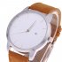Male Business Casual Quartz Wrist Watch with Leather Watch Strap Gifts Brown with black surface