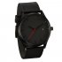 Male Business Casual Quartz Wrist Watch with Leather Watch Strap Gifts Black belt white surface