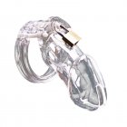 Male Chastity Cage Lightweight Penis Cage Cock Cage Device Sex Toys Cock Rings With Lock For Male Men Penis Exercise transparent long