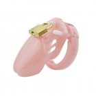 Male Chastity Cage Lightweight Penis Cage Cock Cage Device Sex Toys Cock Rings With Lock For Male Men Penis Exercise pink short