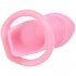 Male Chastity Cage with 2 Brass Locks Adjustable Silicone Cock Cage with 4 Rings for Male Penis Exercise  Pink