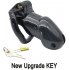 Male Chastity Cage with 2 Brass Locks Adjustable Silicone Cock Cage with 4 Rings for Male Penis Exercise  Pink