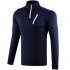 Male Golf Autumn Winter Clothes Stand Collar Long Sleeve T shirt Windproof Warm Suit YF213 white L