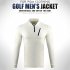 Male Golf Autumn Winter Clothes Stand Collar Long Sleeve T shirt Windproof Warm Suit YF213 white XL